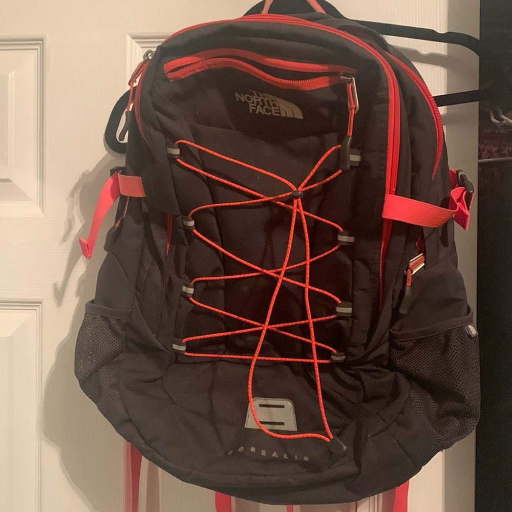NorthFace Backpack Grey/HotPink